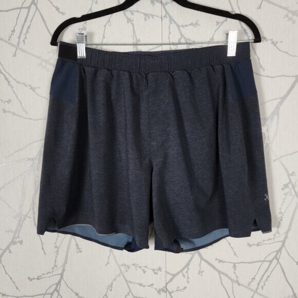 Lululemon Navy Lined Surge Shorts 6" - Picture 1 of 5